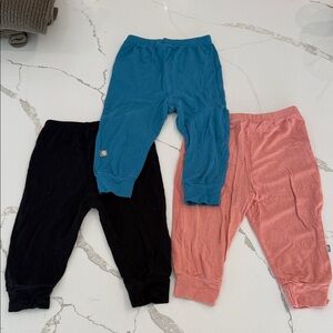 Kyte BABY Kids' Blue, Black, and Terracotta’s Joggers Set of 3